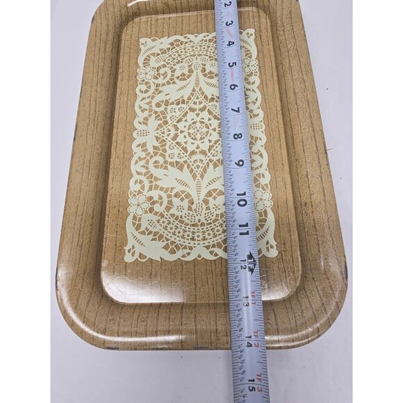 Vintage MCM Metal TV/Lap Trays , Set Of 4 Flower Power RETRO - Picture 10 of 13